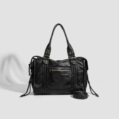 Hot-Selling French Retro Motorcycle Bag, Shoulder Crossbody Bag, Tote Bag, Large Bag, Women's Large Capacity Bag, Washed Bag