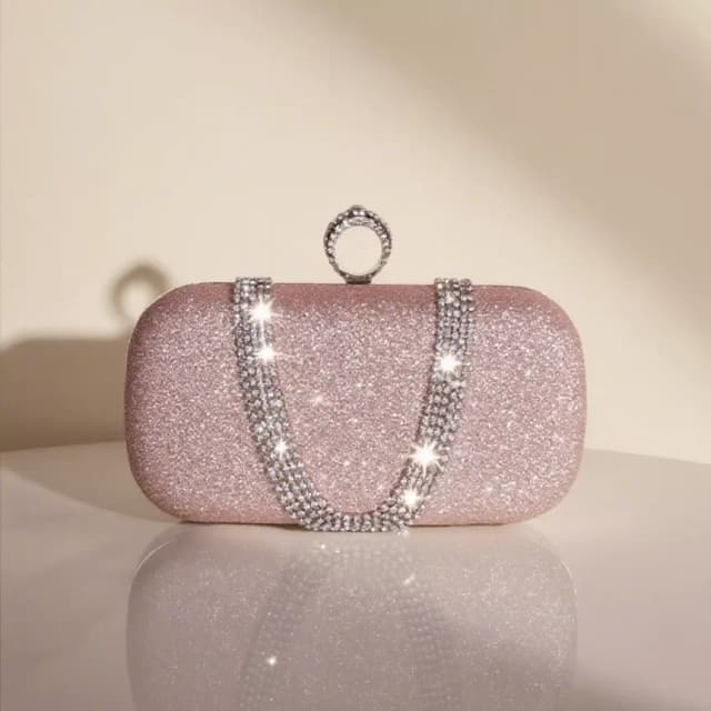 Evening Clutch for Women, Socialite Shiny Elegant Dress Small Evening Bag with Diamonds
