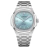 A96 silver shell blue surface steel belt model