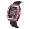 Carbon fiber pattern - nylon strap - pink case pink dial black strap