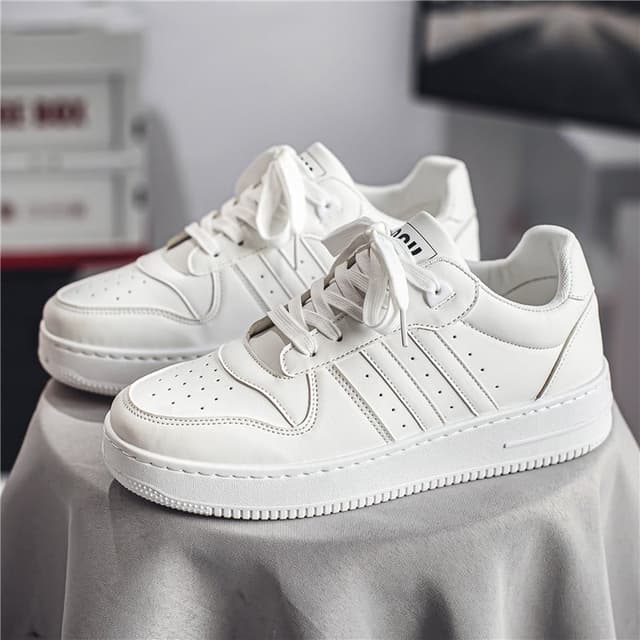 Breathable white shoes, universal footwear for leisure, white sneakers, suitable for teen