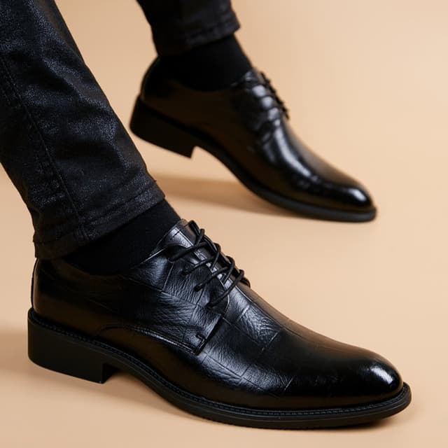 Summer high trend classic suit English style pointy toe for leather shoes for leisure, footwear, Korean style