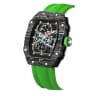Carbon fiber pattern - nylon strap - black case green dial green strap