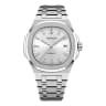 A96 silver shell white surface steel belt model
