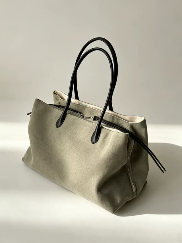 New Vintage Thickened Canvas Niche Design Washed Tote Bag Large Capacity Shoulder Handbag Commuting Bag