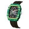 Carbon fiber pattern - nylon strap - green case green dial black strap