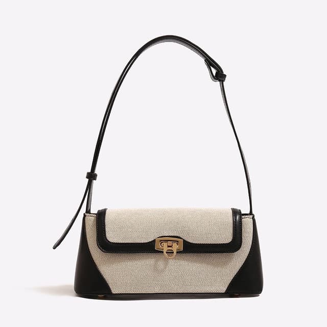 Bag French New Niche Design Women's Bag Contrast Color Commuter Underarm Fashion All-match Retro Baguette Shoulder Bag