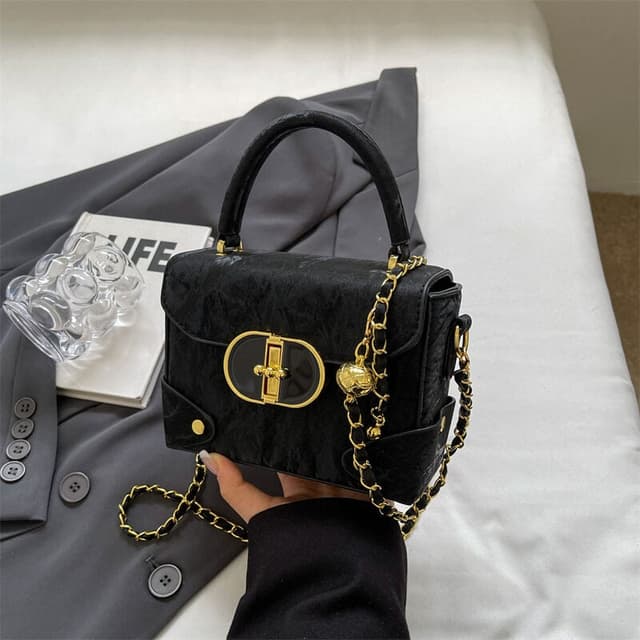 High-End Silver Small Bag for Women New Trendy Fashion Versatile Crossbody Bag Popular Hot-Selling Hand-Held Small Square Bag