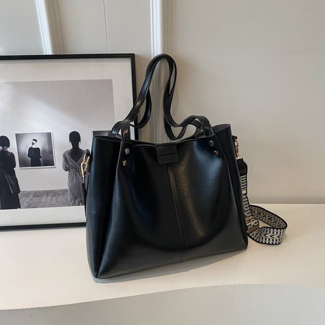 Large-Capacity Tote Bag for Women Spring and Summer Fashion Retro Shoulder Bag Wideband