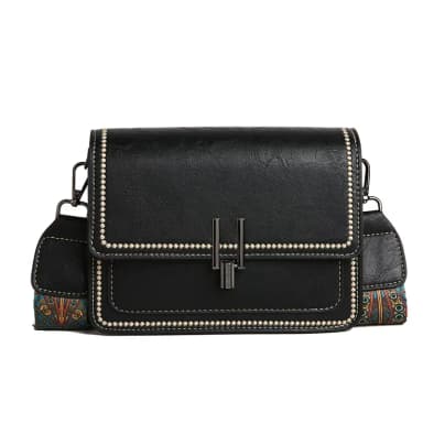 New Spring and Summer Versatile Wide Shoulder Strap Crossbody Bag High Quality Niche Small Square Bag