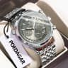 960 silver case with gray surface steel band model
