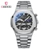 Silver shell black surface steel belt