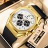 893 gold shell white surface silicone band