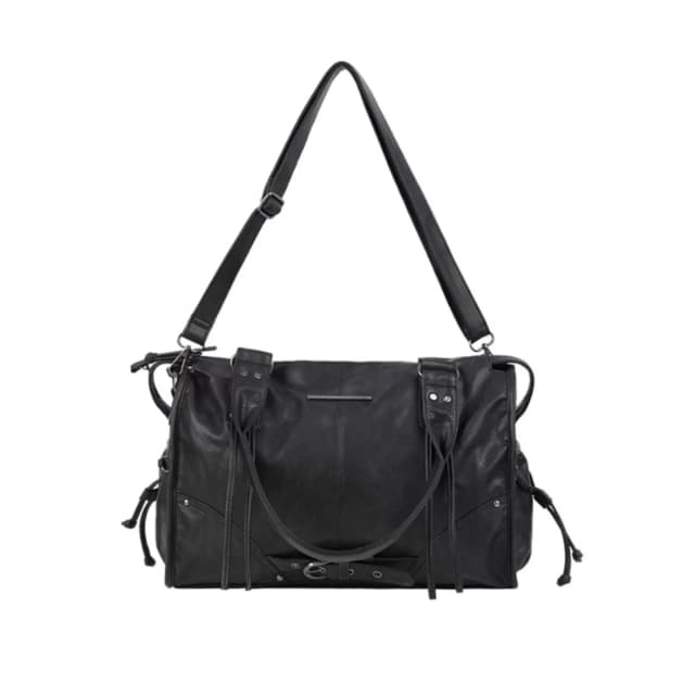 Korean Niche Brand Xueyun Fancy Club Frosted Tassel Tote Bag Large Capacity Crossbody Bag Women's Retro Shoulder Bag