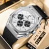 893 silver shell white surface silicone band
