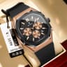Eu-893 rose gold black silicone band (eu standard)