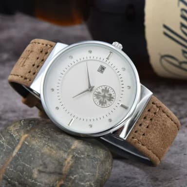 New Baida Fashion Leather Belt Men's Business Cross-Border Popular Fashion Quartz Watch, Export Hot-Selling Wholesale