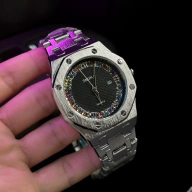 Men's Watch Men's  New Popular Authentic Quartz Watch Waterproof Roman Scale Calendar Trendy Steel Band Watch