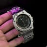 Silver with black