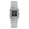 White shell, black face, white steel strap: