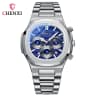 Silver shell blue surface steel belt