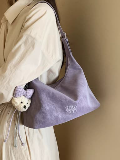 Nanfeng Chio2Nd Yingchun Purple Tote Bag for Women New Style Lazy Hobo Shoulder Underarm Crossbody Bag