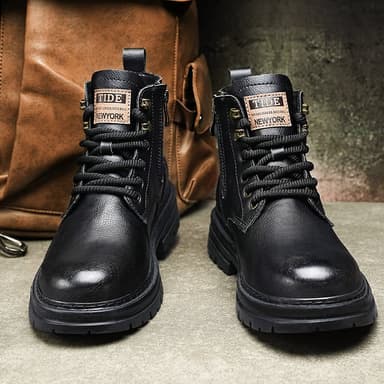 Men’s Casual Non-slip Wear-resistant High-top Martin Boots