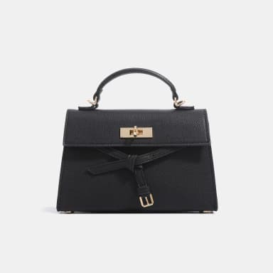 Autumn New High-End Lychee Pattern Handbag Elegant Commuting Shoulder Crossbody Bag Bow Tie Bag for Women