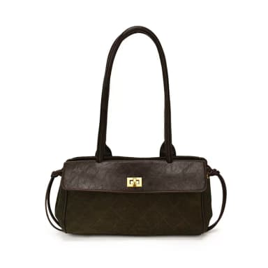Korean-style quilted underarm baguette bag for women, large-capacity commuter handbag, simple and textured shoulder bag for women