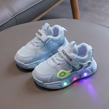 Little Boy Mesh Soft Sole Luminous Sports Running Shoes Girls Casual Toddler Shoes Boys and Girls Light up