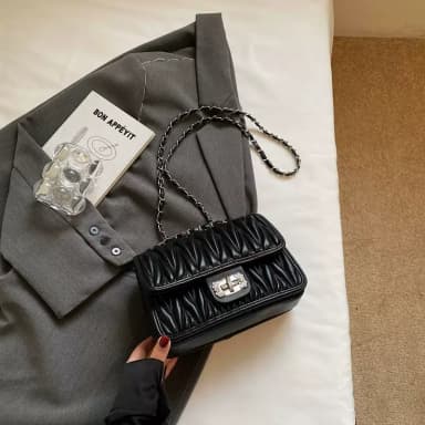 High-End Chain Bag for Women New Autum Fashion Simple Casual One-Shoulder Small Square Bag Work Crossbody Bag
