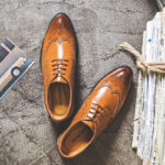 new cross-border men's business formal fashion leather shoes British casual shoes retro brogue men's shoes single-layer shoes