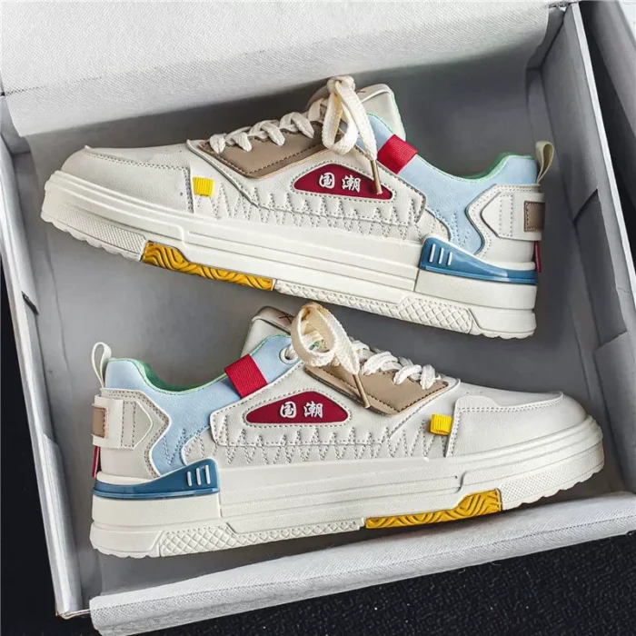 Men's Shoes  Autumn New Chinese Style Sports White Shoes Student Versatile Breathable Wear-Resistant Casual Sneakers - Image 2