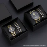 Couples wrist watch set couple watch men's and women's quartz watch steel strap couple watch suit