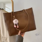 Elegant commuter textured handbag autumn and winter New versatile Korean style shoulder underarm bag elegant tote bag - Image 3