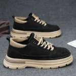 Martin Boots Men's Shoes Spring New Breathable Workwear Shoes Men's Trendy All-match Thick-soled sneaker Casual Sneakers - Image 2