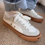 Vasibaen Men's Shoes Trendy Shoes 2025 New Men's Canvas Shoes Yellow Brown Design Niche Sneakers for Men - Image 3
