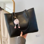 Elegant commuter textured handbag autumn and winter New versatile Korean style shoulder underarm bag elegant tote bag - Image 2