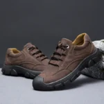 Spring New Sports Outdoor Men's Shoes, Comfortable and Trendy Low-Cut Lace-Up, Breathable, Lightweight and Trendy Men's Work Shoes