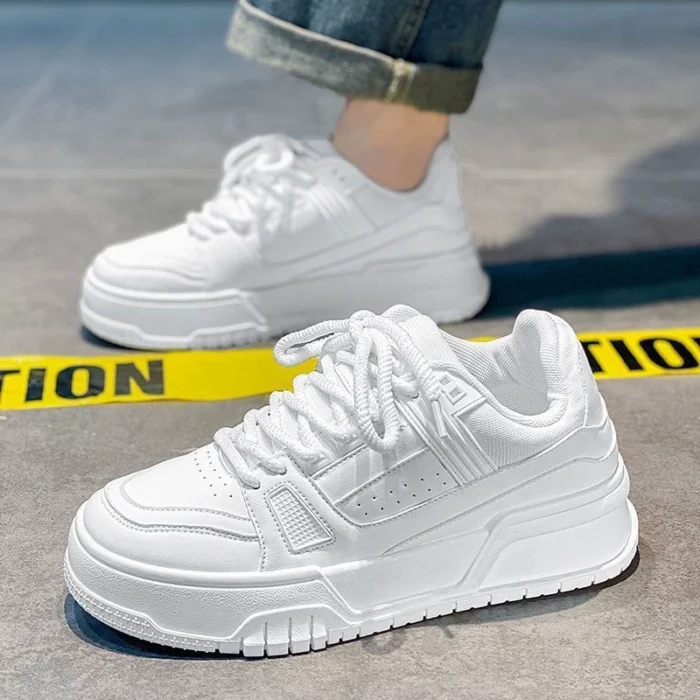 Men's Shoes Autumn New Breathable White Shoes Niche Design All-match Youth sneaker Platform Casual Board Shoes for Men - Image 4