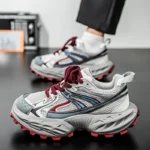European Station Four Seasons Men's Shoes Spring Mesh Breathable Casual sneaker All-match Student Thick Sole Increased Dad Shoes