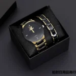 Couples wrist watch set couple watch men's and women's quartz watch steel strap couple watch suit - Image 3