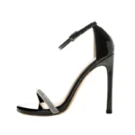 silver High Heels Women's  New Summer Stiletto Heel High Style Fashion Sandals with Rhinestone Outer Wear Women's Shoes - Image 5