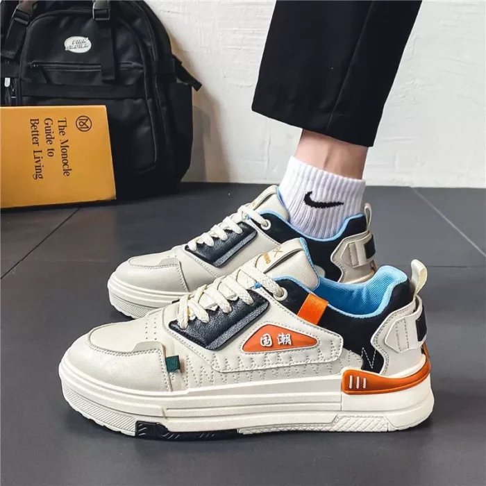 Men's Shoes  Autumn New Chinese Style Sports White Shoes Student Versatile Breathable Wear-Resistant Casual Sneakers - Image 3