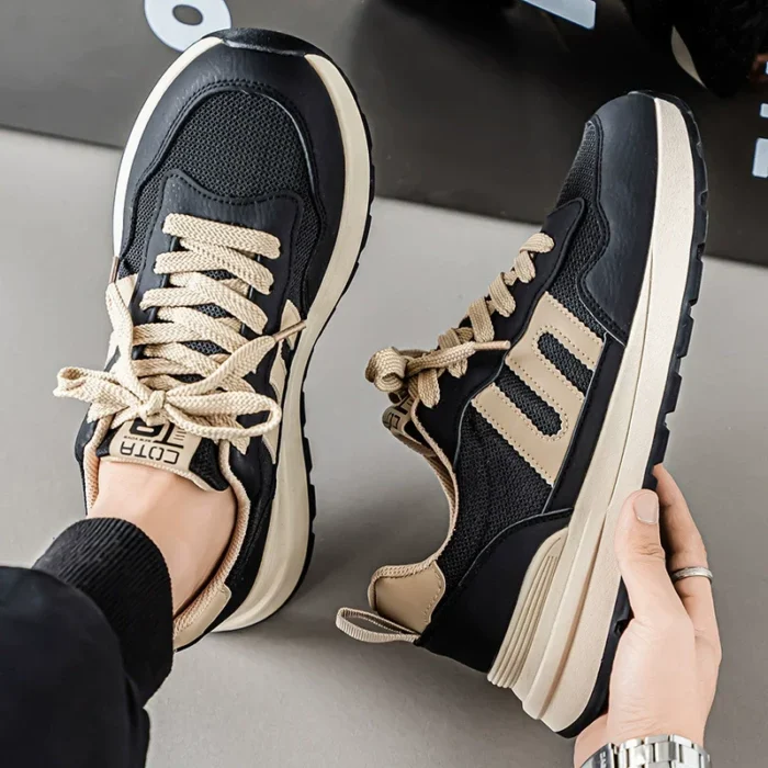 Men's Shoes New Summer Mesh Breathable Versatile Casual Sports Shoes Men's Running Thick-Soled Student Dad Shoes - Image 2