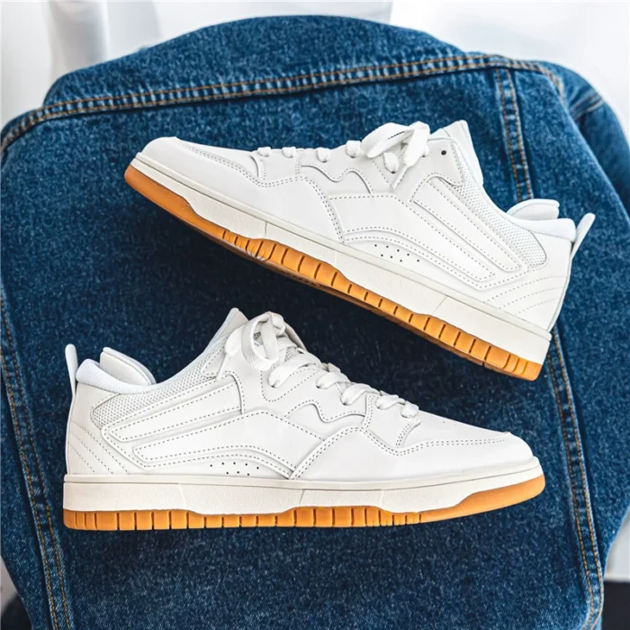 Four Seasons White Shoes Men's Casual All-match Trendy Brand Board Shoes dunk Dexu Sense Skateboard Spring and Autumn plus size Couple - Image 1