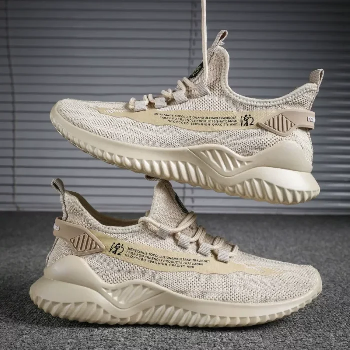 Free Shipping Cross-border Men's Shoes Casual sneaker Flow All-match Coconut Shoes Lightweight Travel Shoes Breathable Student Flying Woven Shoes - Image 1