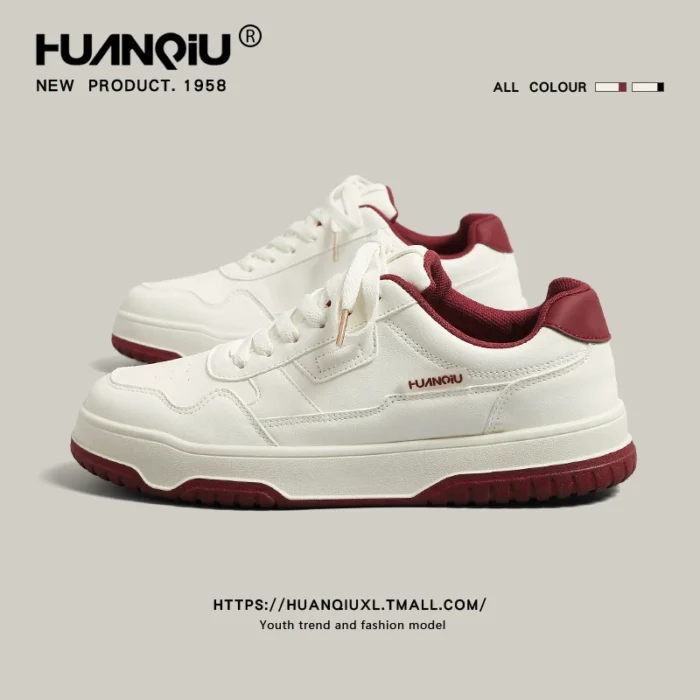 Spring New Thick Sole White Shoes Men's Niche All-match Korean Style Casual Sports Board Shoes for Men - Image 1