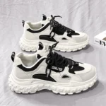 Popular online popular men's shoes New Spring versatile casual height increasing white sports Hong Kong style Daddy ins fashion shoes - Image 2