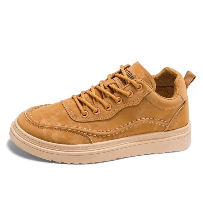 Men's Shoes 2025 Autumn New Men's Breathable Trbottomy Shoes Trbottomy Easiest for Match Thick-Soled Sports Shoes Casual Sneakers Leather Shoes - Image 5